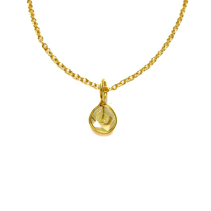 Collier Tranche Diamant Jaune pour la vente par Julia Szendrei Jewelry