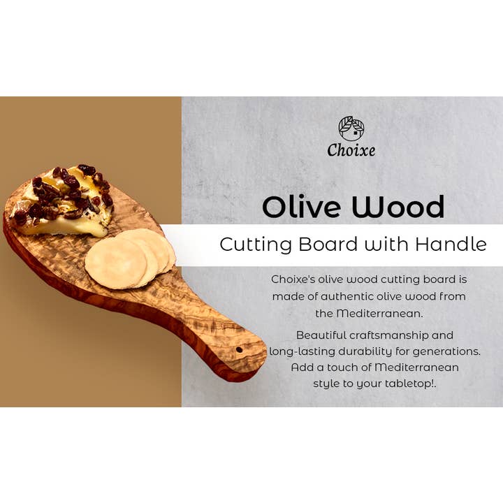 Choixe - Wholesale Cutting Board - Original Olive Wood Cutting Board with Handle3