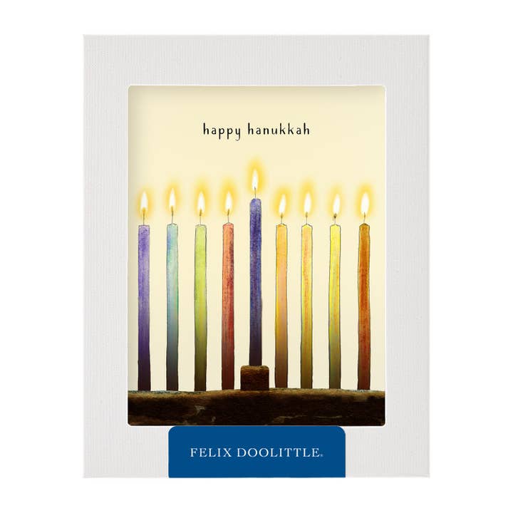Hanukkah Candles - Boxed Hanukkah Cards for wholesale by Felix Doolittle