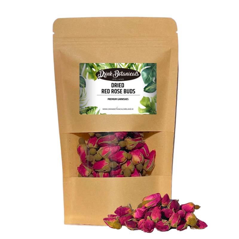 Drink Botanicals Ireland - Wholesale Gedroogde/geperste bloemen - Gedroogde rode rozenknoppen0