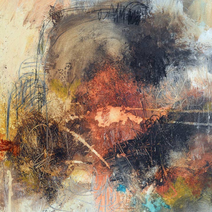 Stampa su tela di ARTE ASTRATTA di Quella Vecchia Sensazione Familiare per la vendita all'ingrosso da parte di Michel Keck LLC