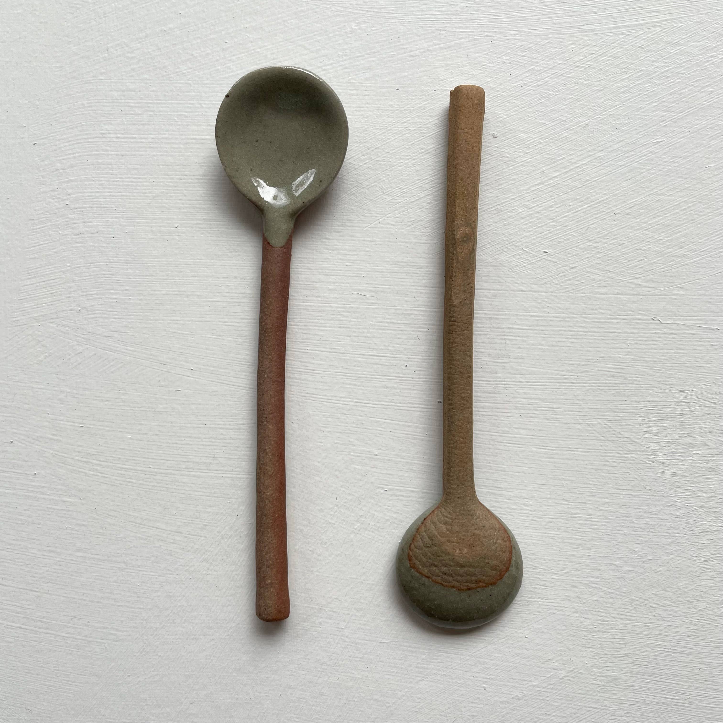 fort & field - Wholesale Kitchen Spoon - Neutral small handmade Japanese pottery coffee or tea spoon1