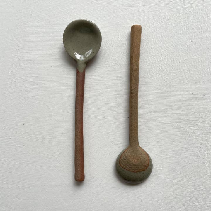 fort & field - Wholesale Kitchen Spoon - Neutral small handmade Japanese pottery coffee or tea spoon1