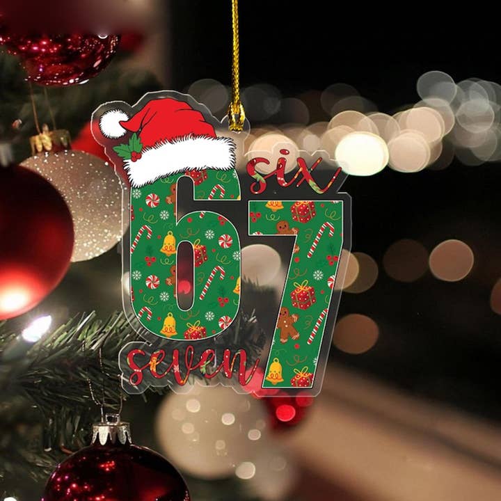 Embrova - Vendita all'ingrosso Decorazione - Ornamento in Acrilico Virale 67, Ornamento Sei Sette, Regalo per Adolescenti2