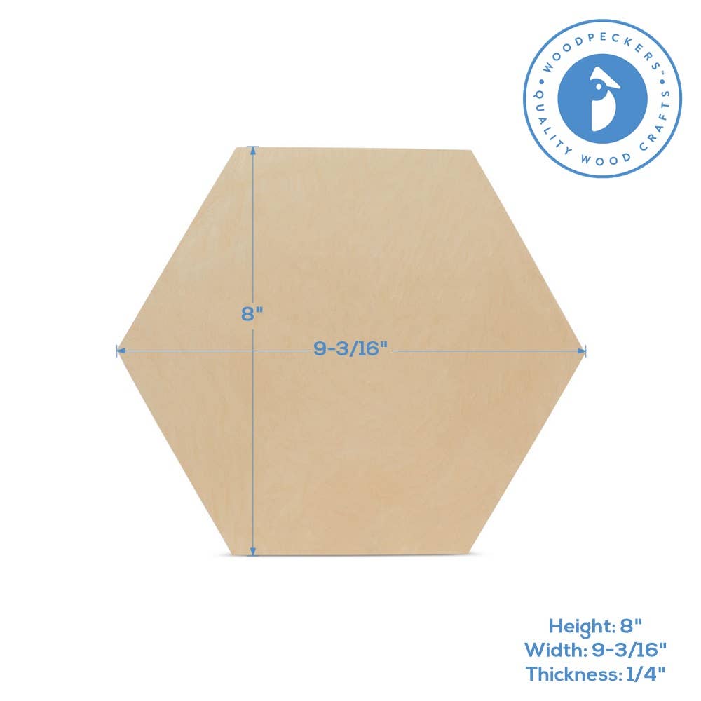 Woodpeckers Crafts - Wholesale Cutouts - Wood Hexagon Cutout7