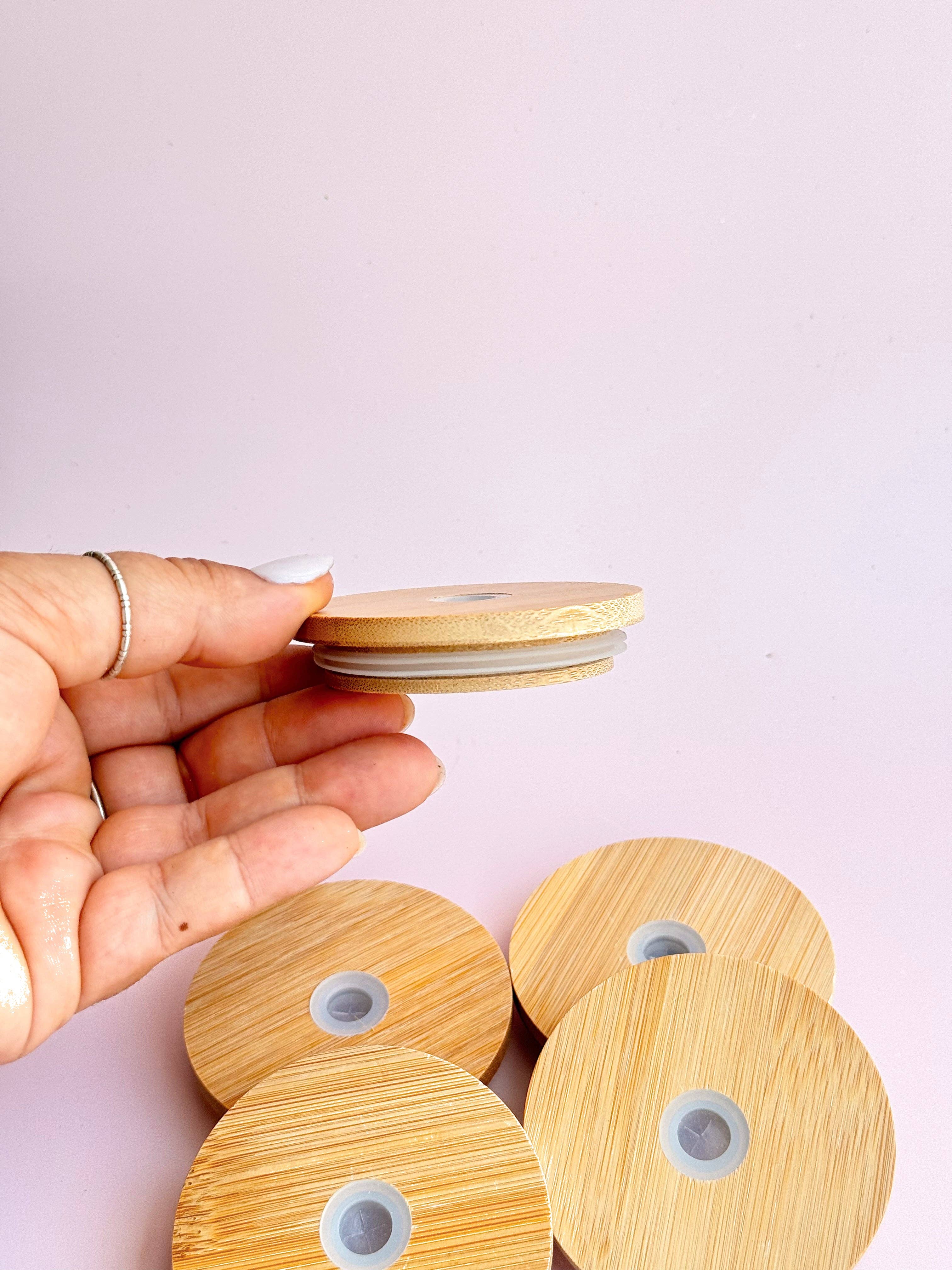 Golden Hour Designs - Wholesale Drink Lids - Bamboo Lid1