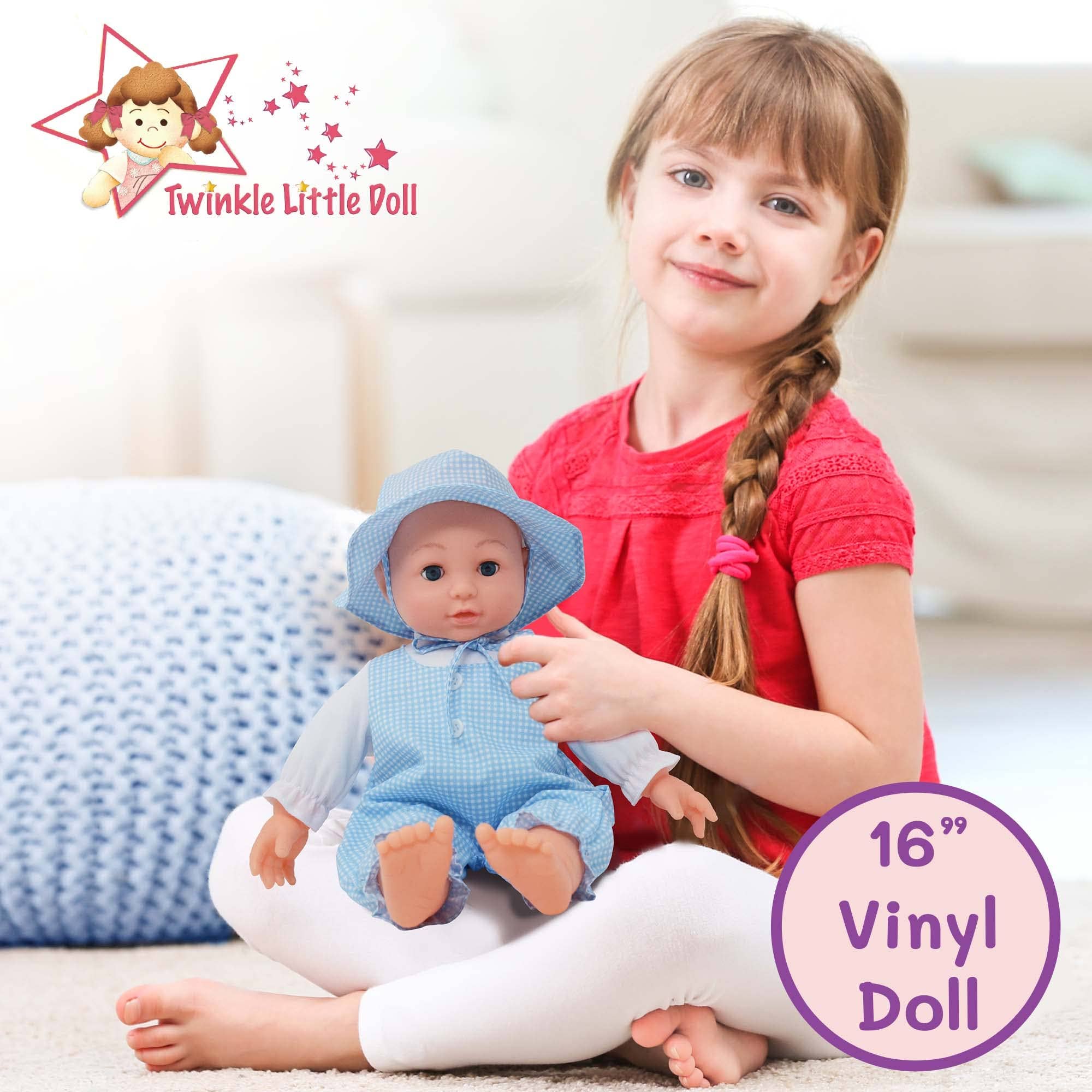 The New York Doll Collection - Wholesale Doll - Kids - 16" Realistic Baby Doll Plush Body Gingham Print - Girl, Boy3