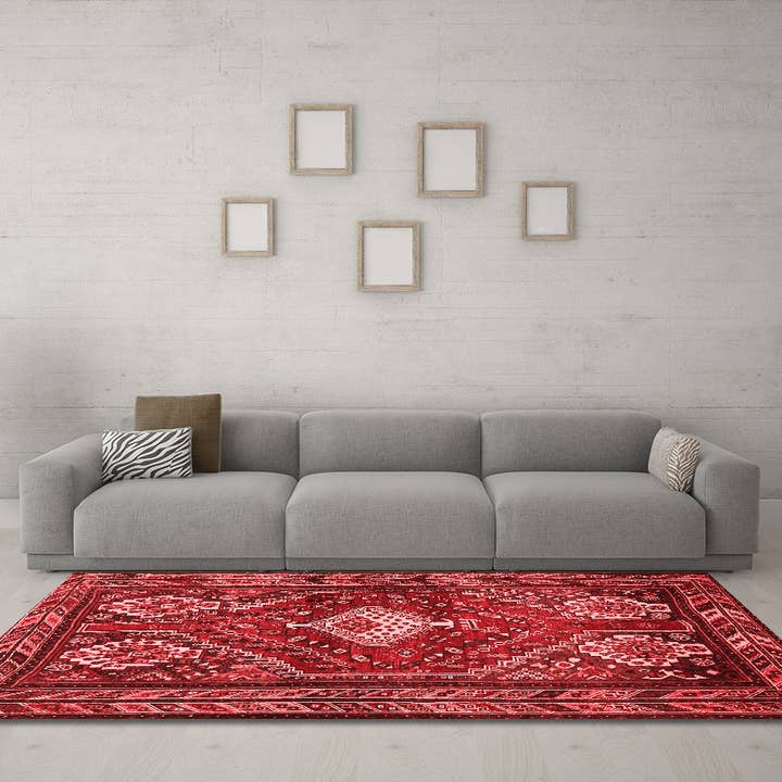 Maskinvaskbare persiske røde traditionelle områdetæpper for engroshandel hos Ahgly