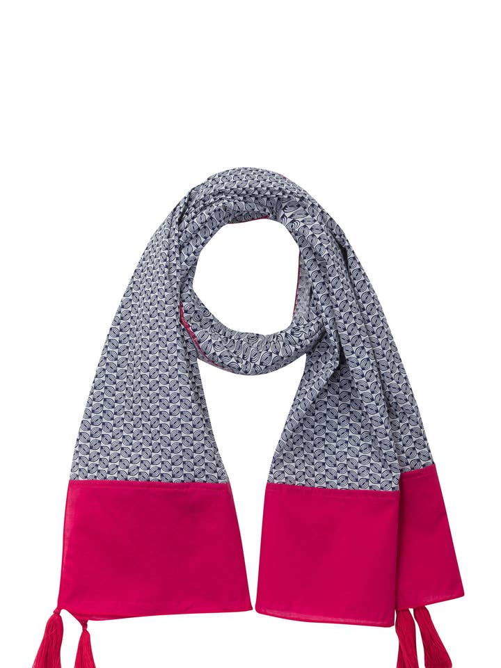 FAIR TRADE SCARF BORLA PINK COCOA for wholesale by Veraluna Sustainable Clothing