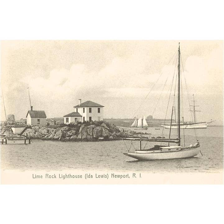 Magnet RI-190 Lime Rock Lighthouse, Newport for wholesale by Found Image Press