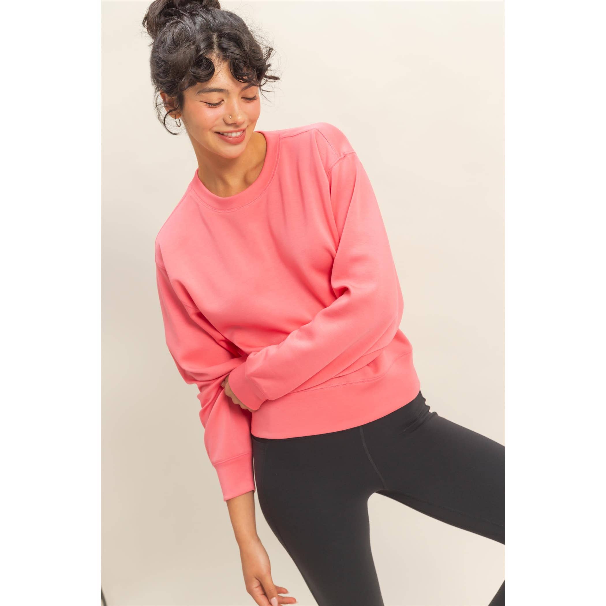 Double Zero – wholesale Sweatshirt - Dam – Dubbelstickad sweatshirt med rund hals33