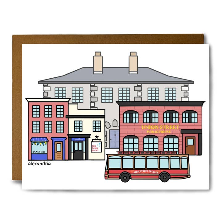 Alexandria Card for wholesale by Found Paper LLC
