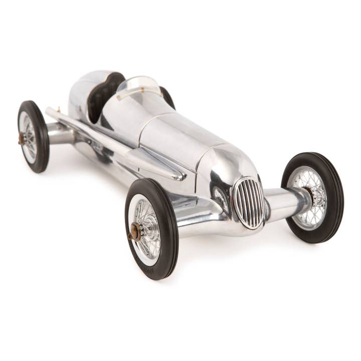 Authentic Models - Wholesale Decorative Tabletop Object - Silver Indy Model Car 12"