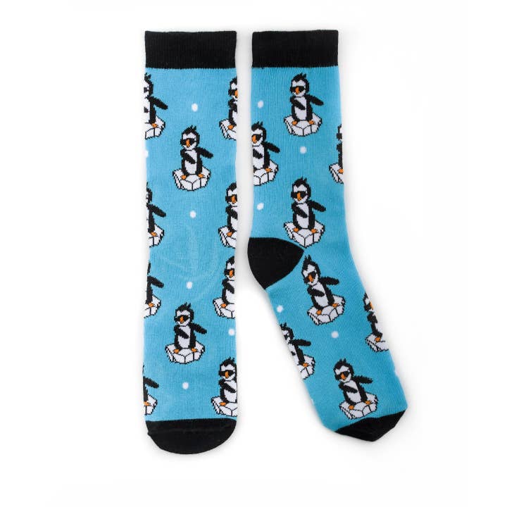 Flossing Penguin Socks for wholesale by Snow Business USA