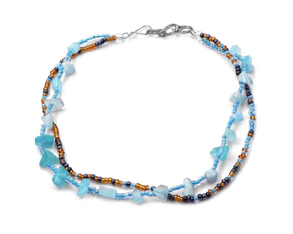 Pichincha - Vente Bracelets de cheville - Bracelet de cheville multibrins à perles Chip Stone7