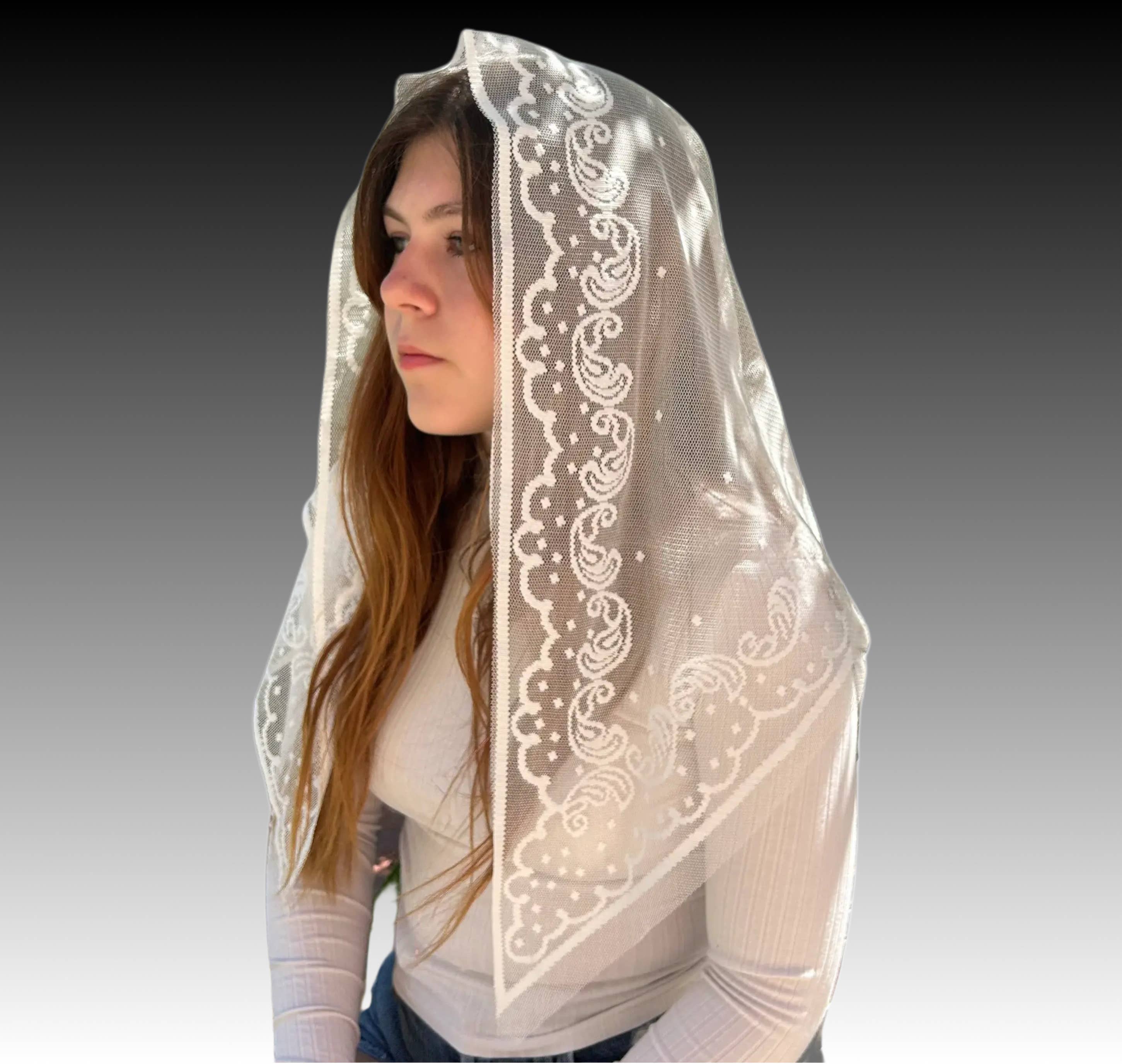 Oremus Mercy - Wholesale Veil - Women's - Veil ~ Jerusalem - WHITE 1