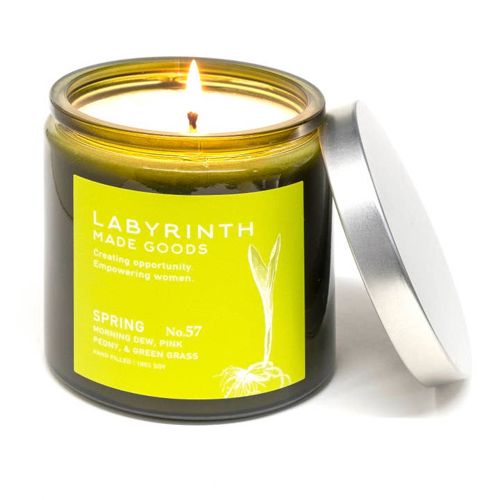 100% Soy Spring No.57 70-hour Candle for wholesale by Labyrinth Made Goods