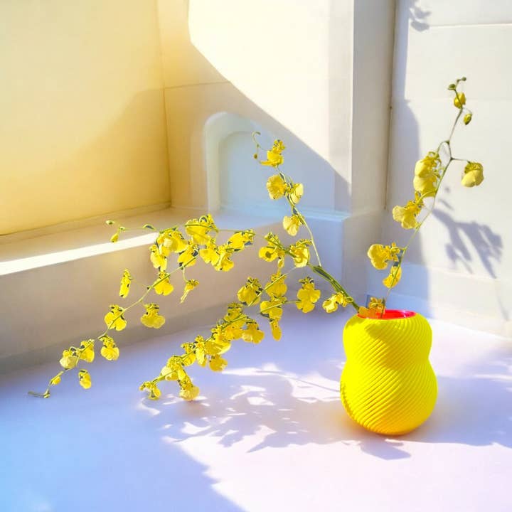 Bloom 100 % – neon gul vase for engroshandel hos Pink Stories