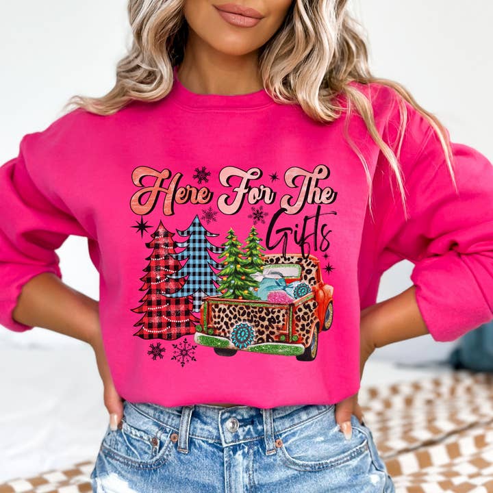 ATTA TOOD LLC - Wholesale Graphic Sweatshirt - Women's - Vintage truck women's Christmas graphic sweatshirt, crewneck6