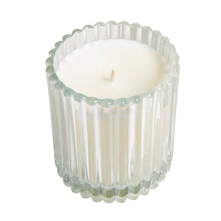 Candela alla Lavanda con 1 Stoppino in Vetro Deco 7oz Ctn. 6 per la vendita all'ingrosso da parte di Hillhouse Naturals/Field+Fleur