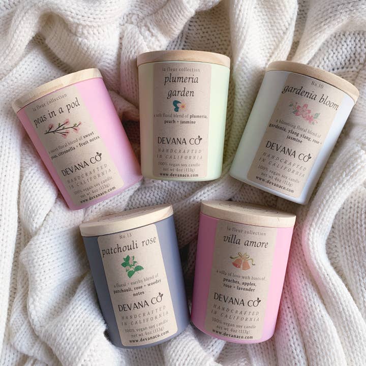 Devana Co - Wholesale Jar/Filled Candle - Patchouli Rose • Patchouli, Roses1