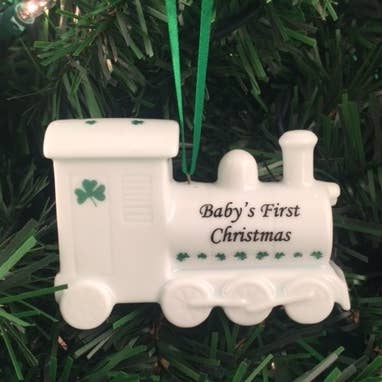 Baby's 1st Christmas Train Ornament for wholesale by CBE Inc