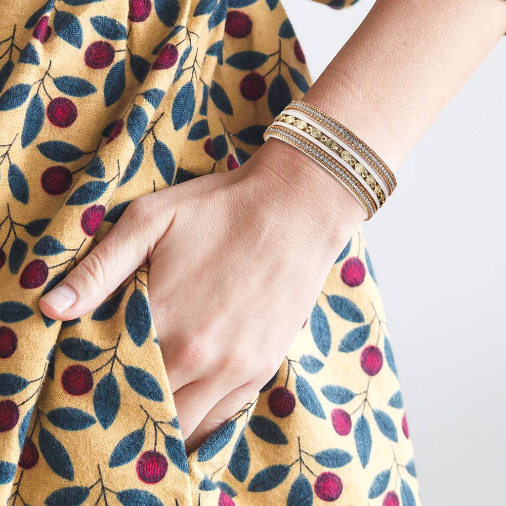 Maya J - Wholesale Woven/Braided Bracelet - Bohemian Vegan Leather Cuff Bracelets - Full Display4