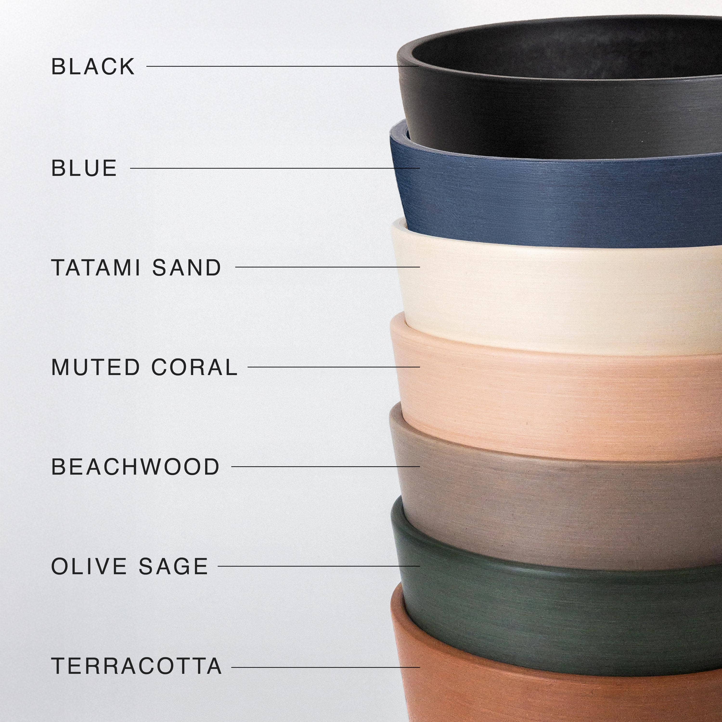 Kanso Designs - Wholesale Plant Pot - 7" Tapered Signature Planter Pot & Saucer Set | Earth Tones6