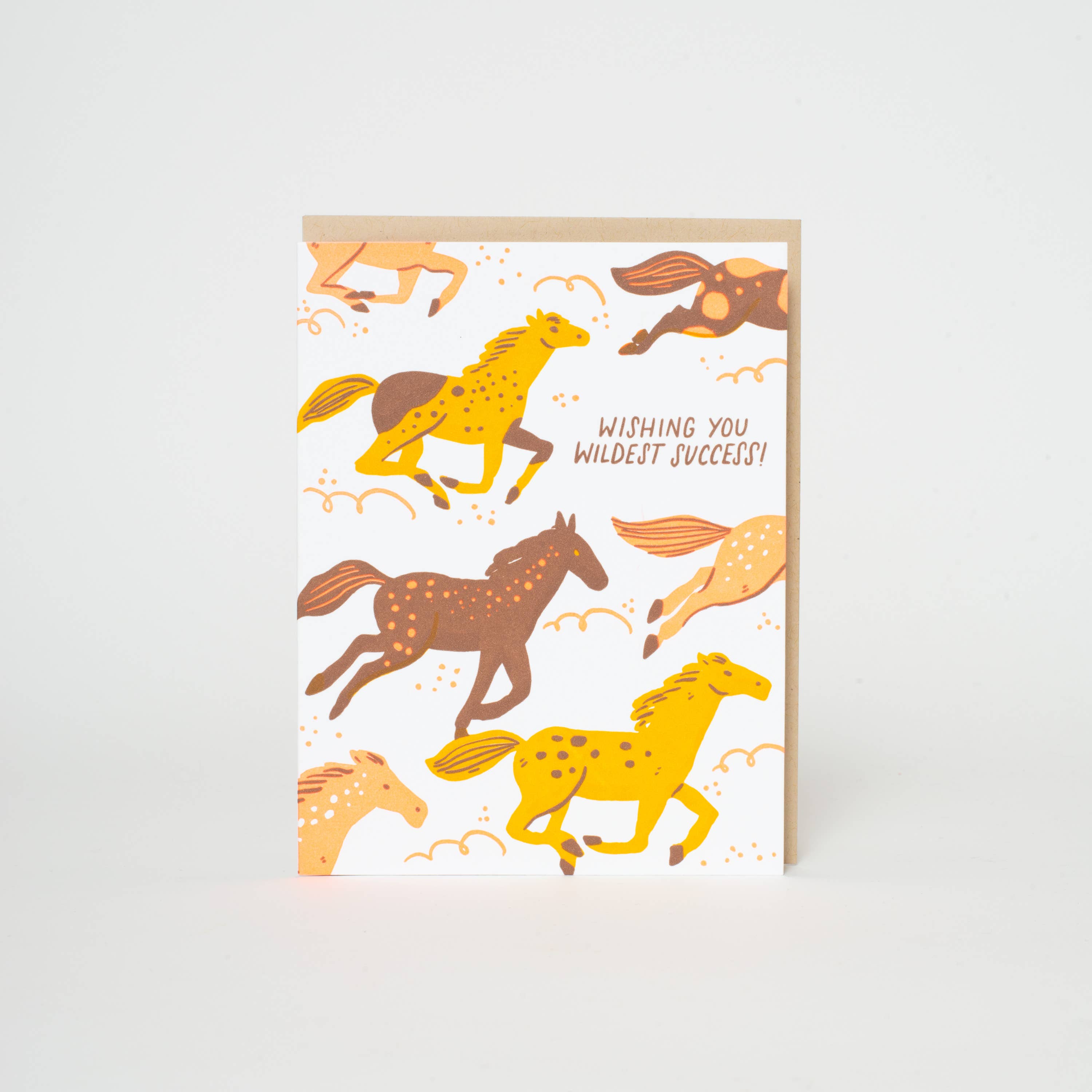 Egg Press Manufacturing - Wholesale Everyday Greeting Card - Congrats Wild Horses Letterpress Greeting Card by Hello!Lucky1