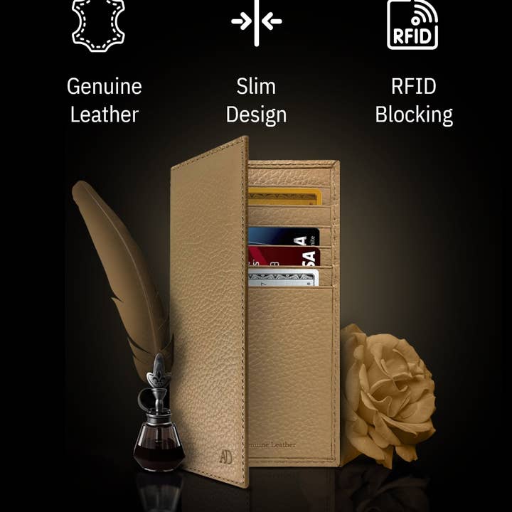 Access Denied Accessories - Wholesale Wallet - Unisex - Genuine Leather Checkbook Cover For Women &Men RFID Blocking91