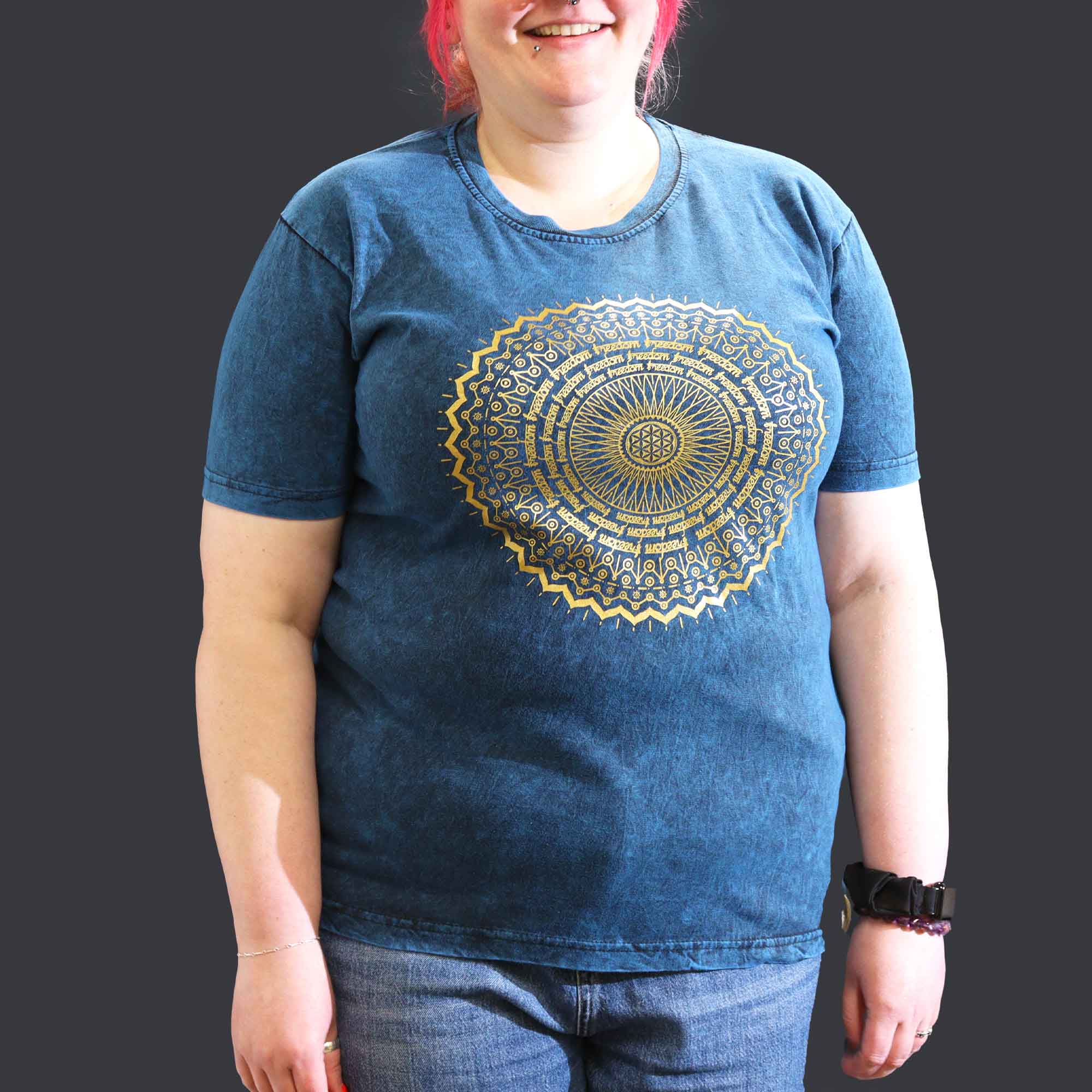 AWGifts Europe - Wholesale Screen Printed T-Shirt - Women's - Wholesale Stonewashed Nomad Sari T-Shirts17