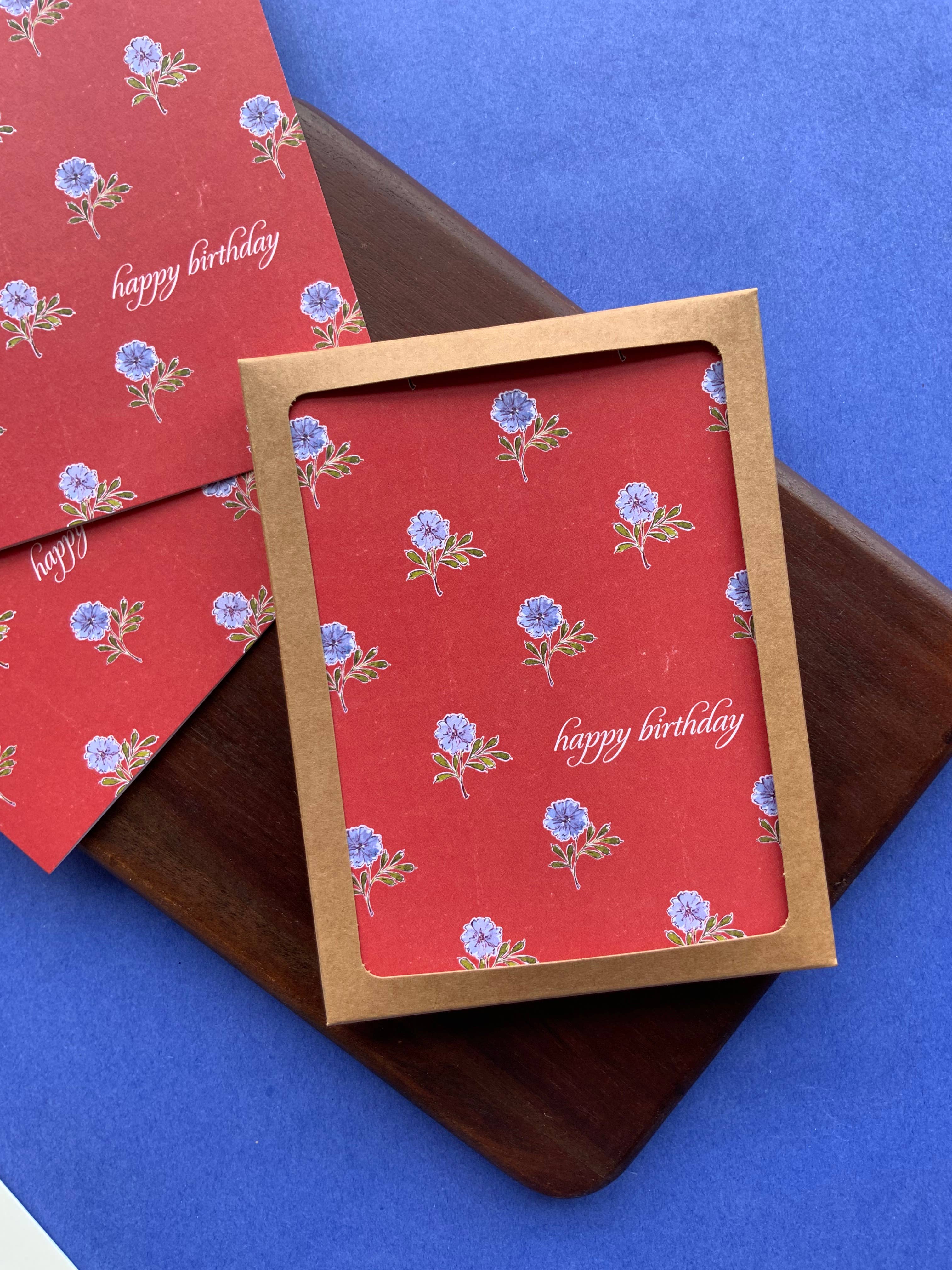 papierwinkel - Wholesale Thank You Card - Floral Happy Birthday Cards | Single + Birthday Card Packs9