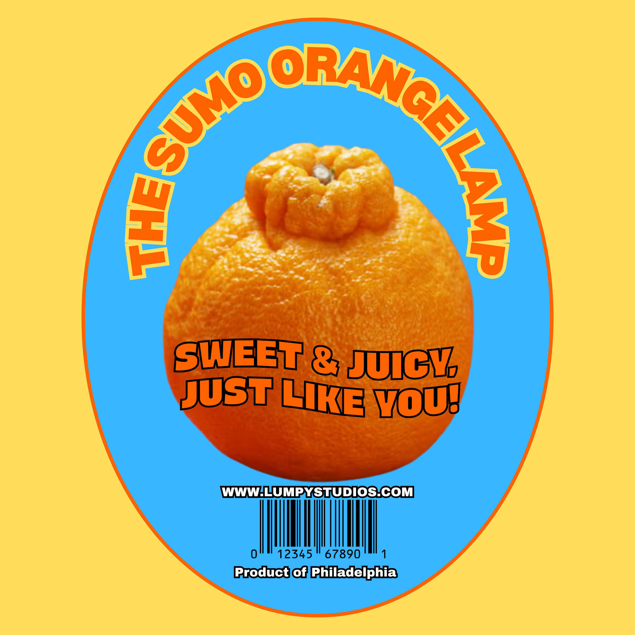 Lumpy Studios LLC - Wholesale Accent/Desk Lamp - The Sumo Orange Lamp3