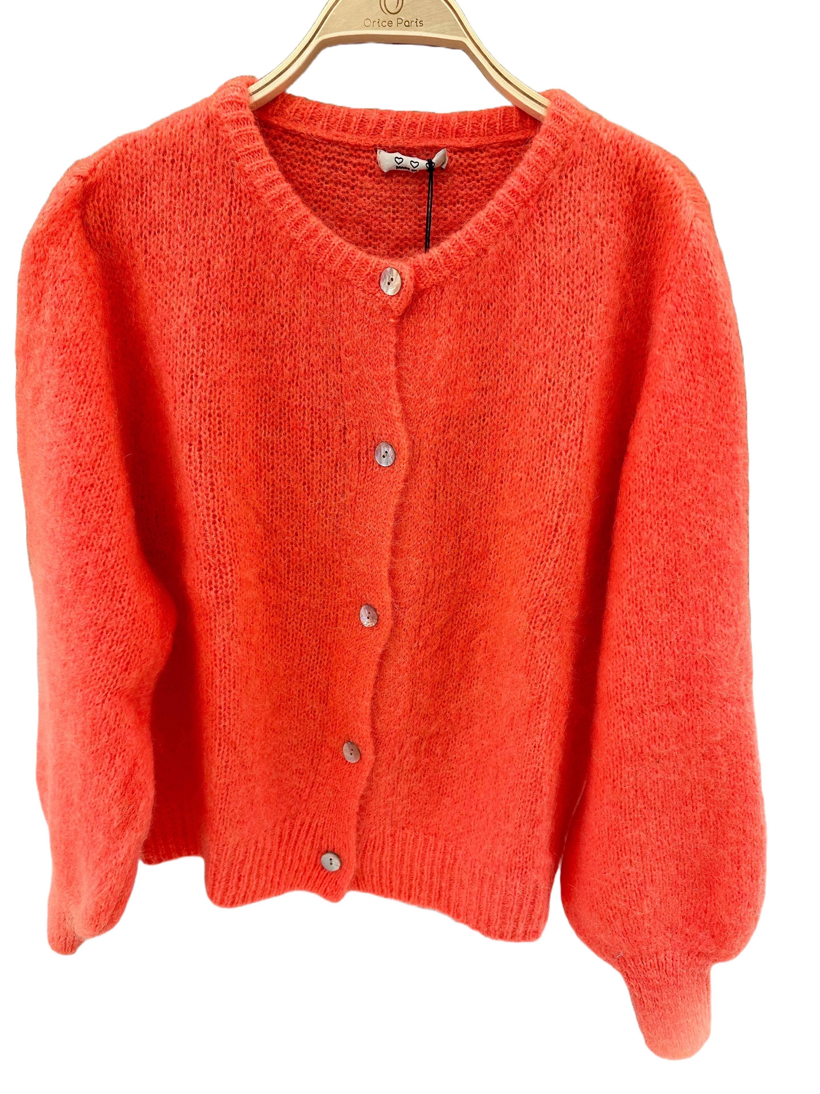 Orice – Großhandel Strickjacke – Damen – Langärmelige Baby-Mohair-Strickjacke von Orice5