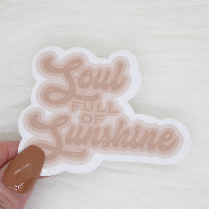 Soul vol Sunshine Sticker voor wholesale door Shop Katherine Marie