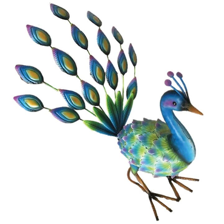 17.5" Iron Peacock for wholesale by Santa’s Workshop Inc.