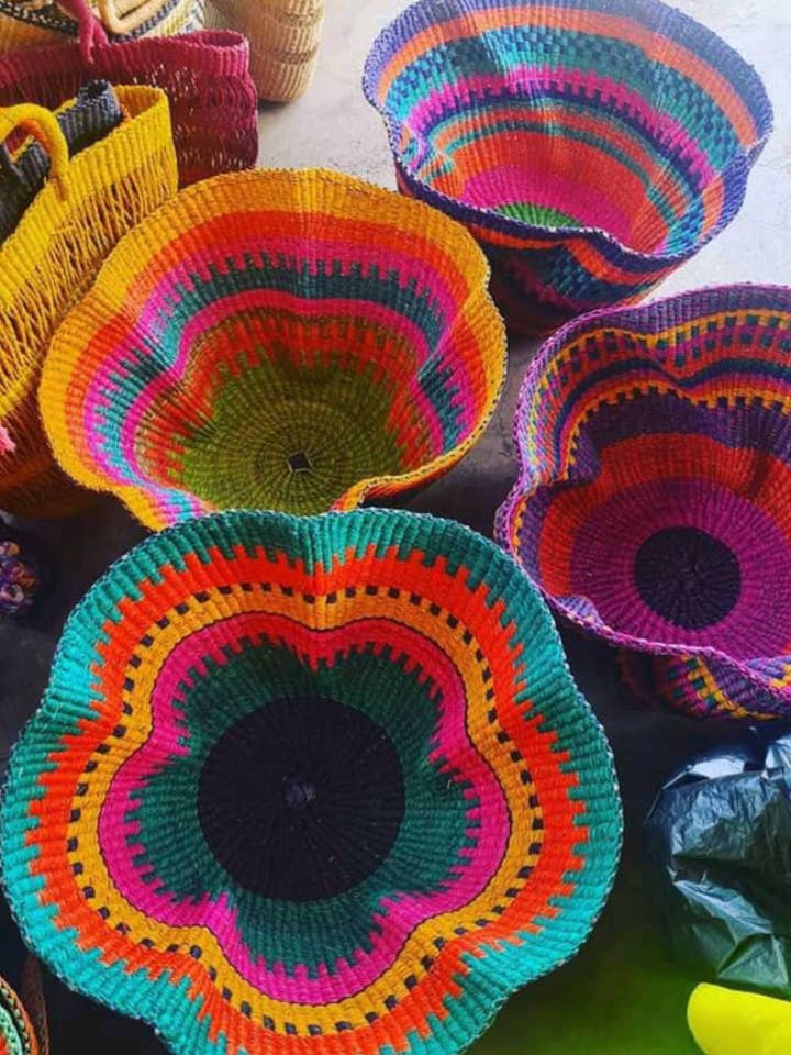 Wholesale!!!Handmade African Wave basket, Fruit basket/5 pcs for wholesale by Elimicah