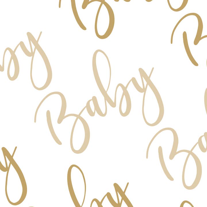 Wrapping Paper Baby Gold for wholesale by Buffalo Design And Printing