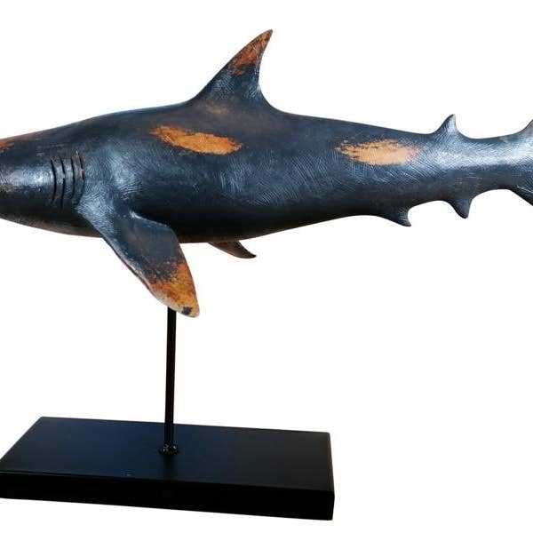 Michael & Philipp Noll e. K. - Wholesale Decorative Figurine - Shark Figure Statue XXL 59x24x38.5 cm6