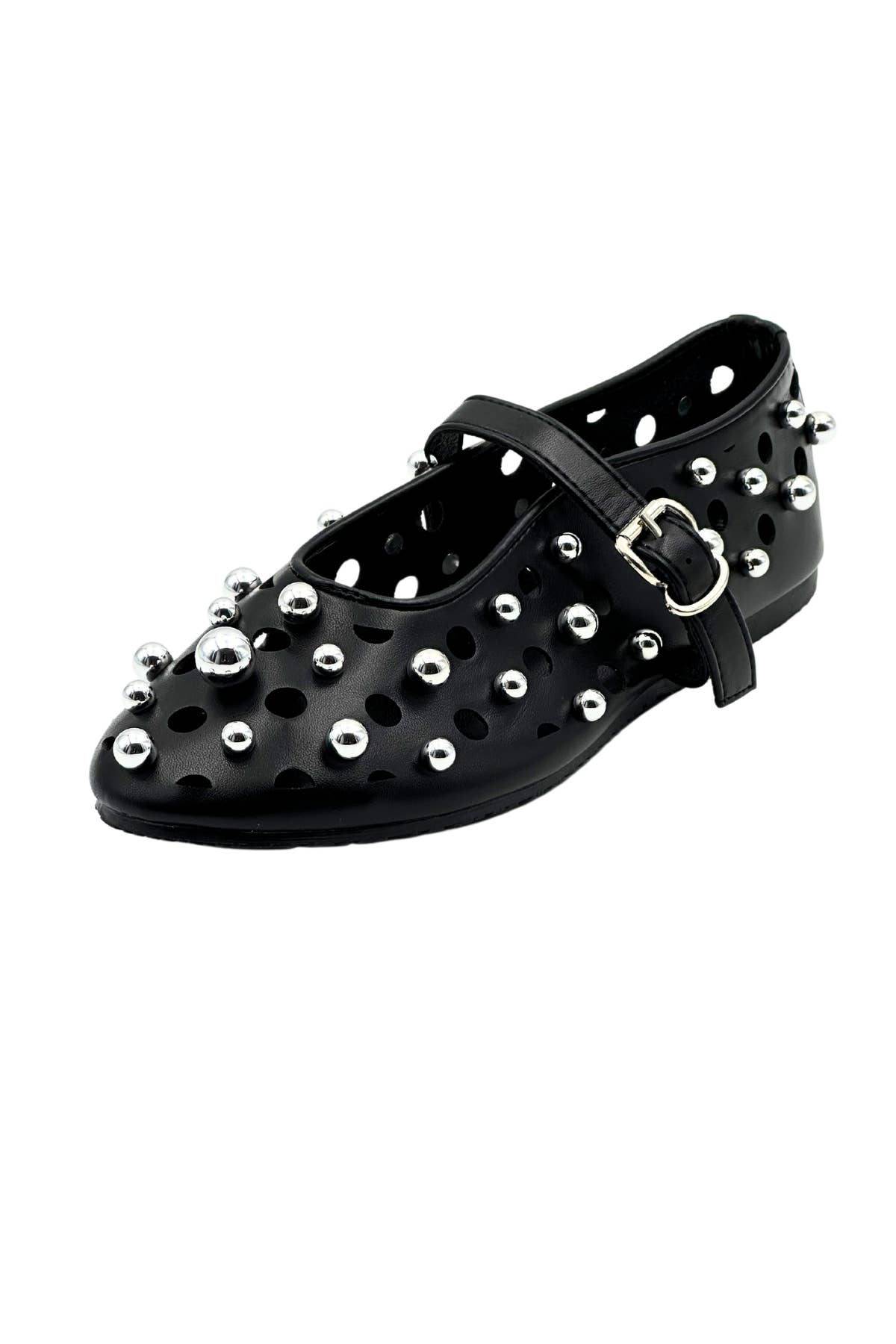 Stephan Paris - Wholesale Flats - Women's - Rock ballerinas with pearl H-1294