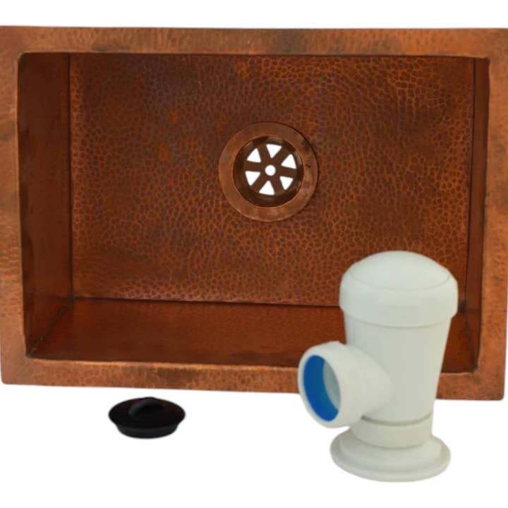 Moroccantastics - Wholesale Sink Strainer/Stopper - Undermount Hammered Copper Kitchen Sink2