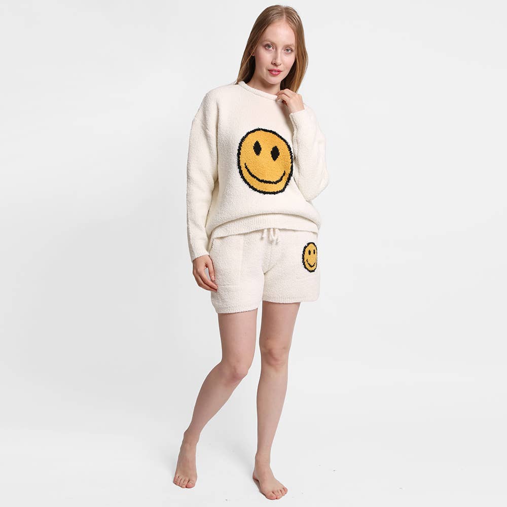 Sensibling Corp. - Wholesale Knit Sweater - Women's - Smile Accented Crewneck Sweater Top0