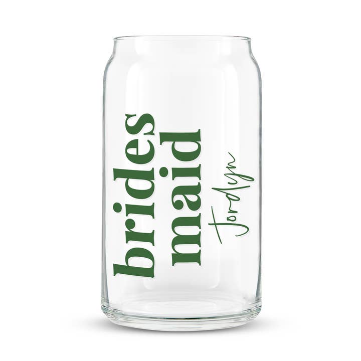 Can Shaped Drinking Glass - Bridesmaid for wholesale by Weddingstar Inc.