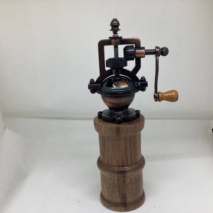 Antique Style Pepper Grinder Black Walnut ) for wholesale by Serges Wood Turnings