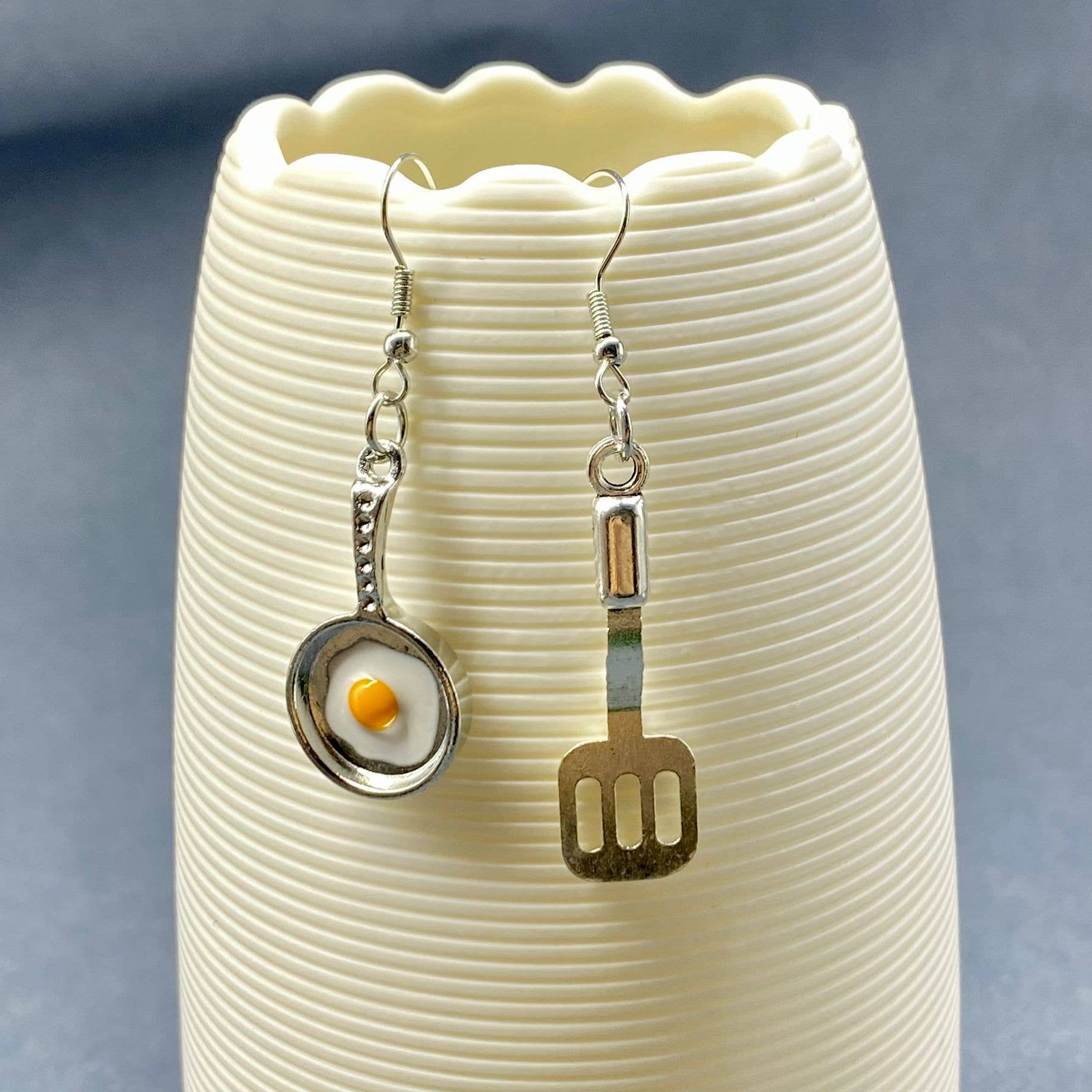 Mio Queena - Wholesale Dangle Earrings - Poached Egg Kitchenware Dangle Earrings - YK
