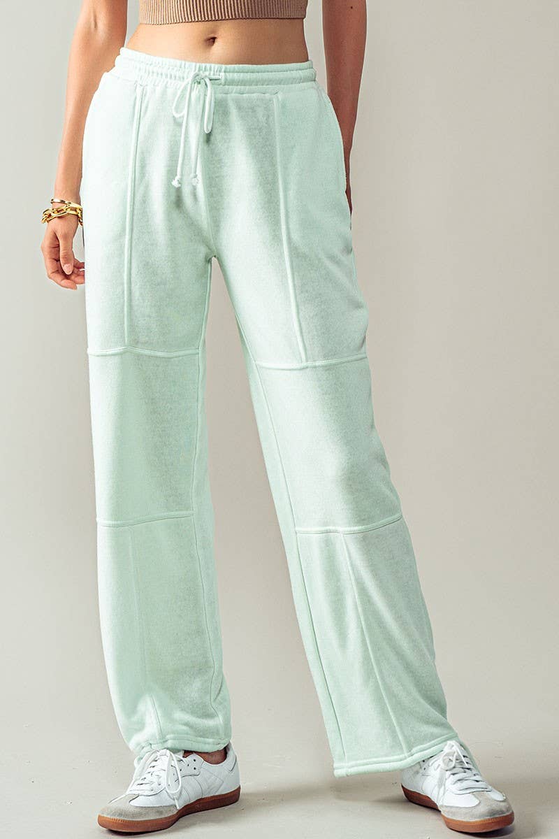 MINT Mineral Wash Drawstring Elastic Cuff Casual Joggers for wholesale on Faire4