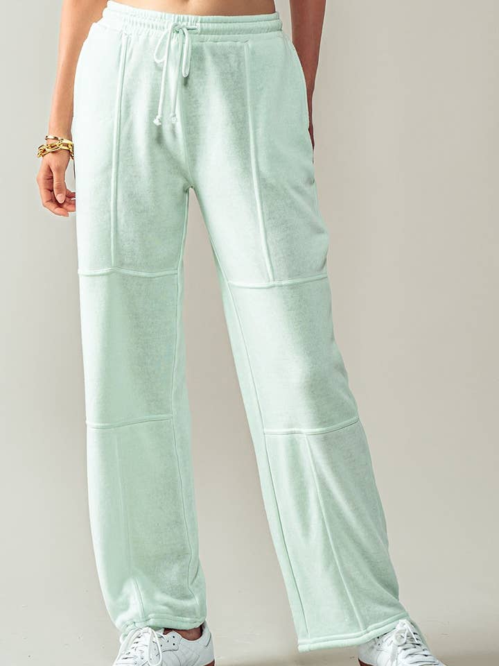 MINT Mineral Wash Drawstring Elastic Cuff Casual Joggers for wholesale on Faire4