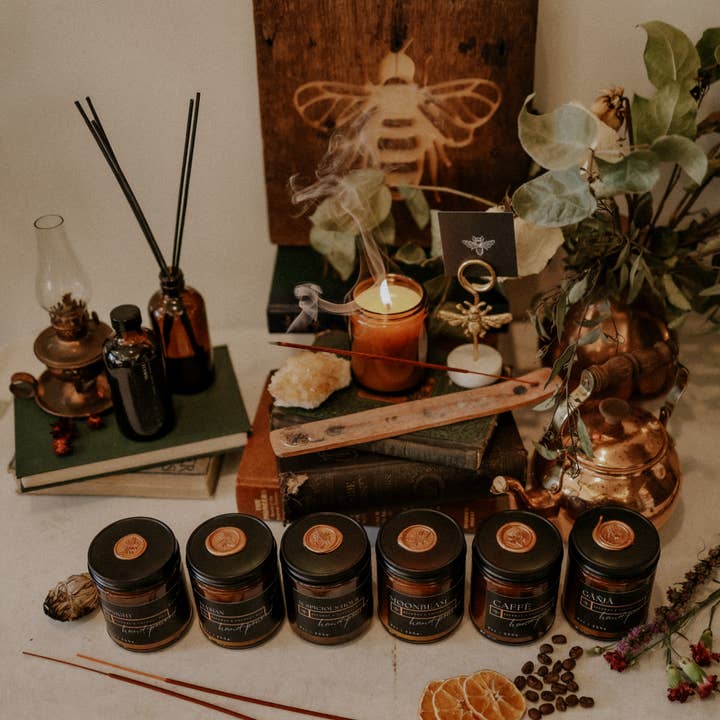 Copper & Wax Co. - Wholesale Jar/Filled Candle - Elysian Patchouli Vanilla Incense Meditation Candle Jar1