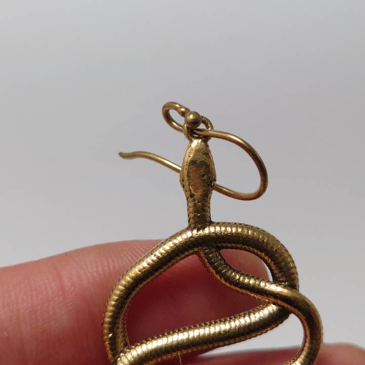 Tenzing Collections - Wholesale Dangle Earrings - Snake Earrings, Golden6