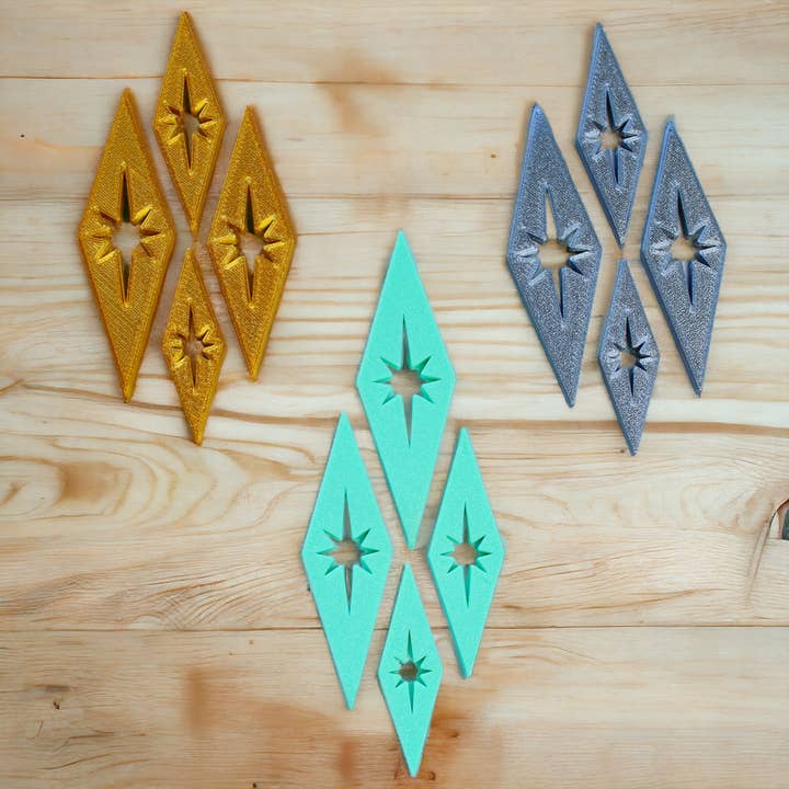 Retro Layers – wholesale Magnet – Midcentury Modern Diamond Starburst kylskåpsmagneter Retro